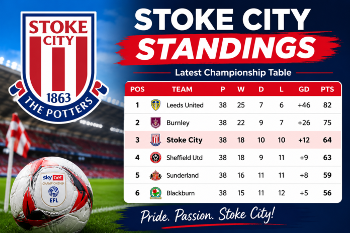 Stoke City Standings